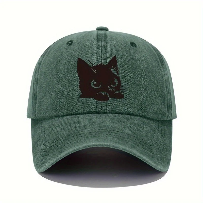 Little Black Cat Retro Baseball Cap