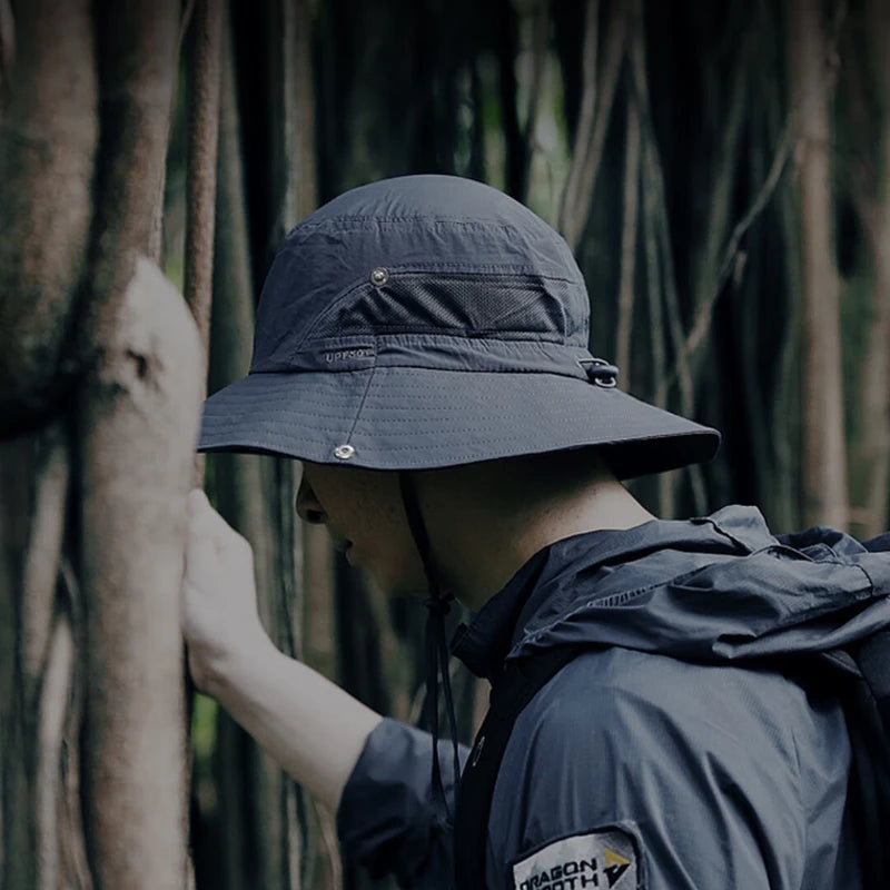 Lightweight Quick-Dry Fishing Bucket Hat for Large Heads
