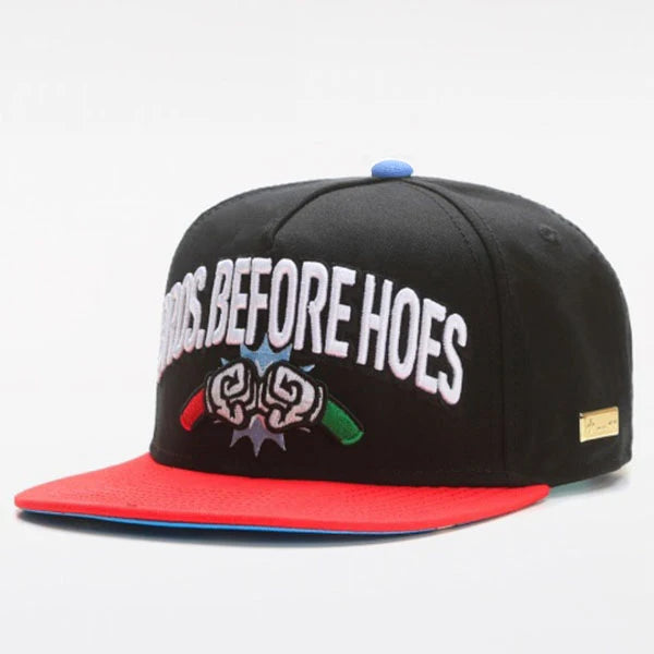 Cotton Embroidered Flat Brim Trucker Snapback Cap