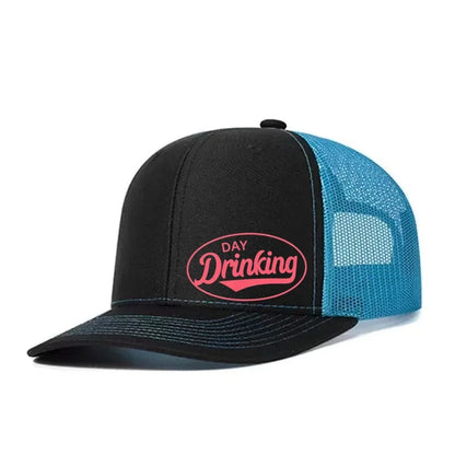 Day Drinking Printed Mesh Trucker Snapback Cap