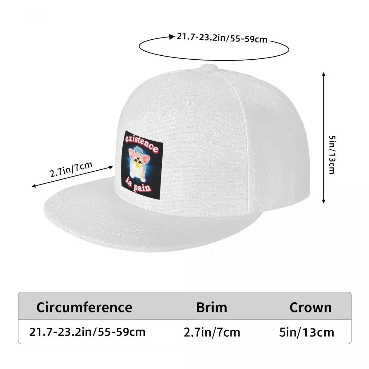 Furby Existence Is Pain Snapback Cap Hat