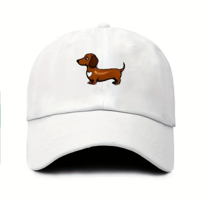 Cute Sausage Dog Print Baseball Cap