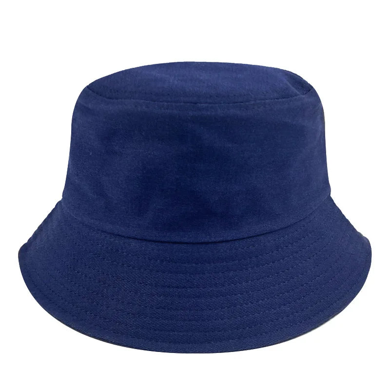 Solid Color Cotton Summer Bucket Hat