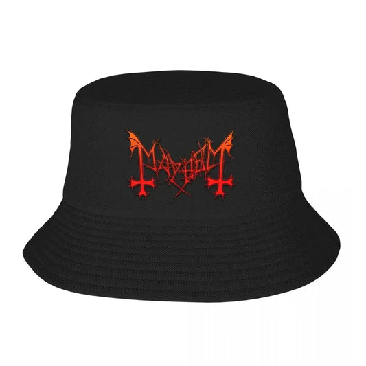 Mayhem Band Black Metal Graphic Bucket Hat