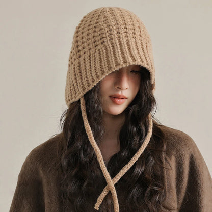 Women Wool Crochet Fisherman Winter Bucket Hat
