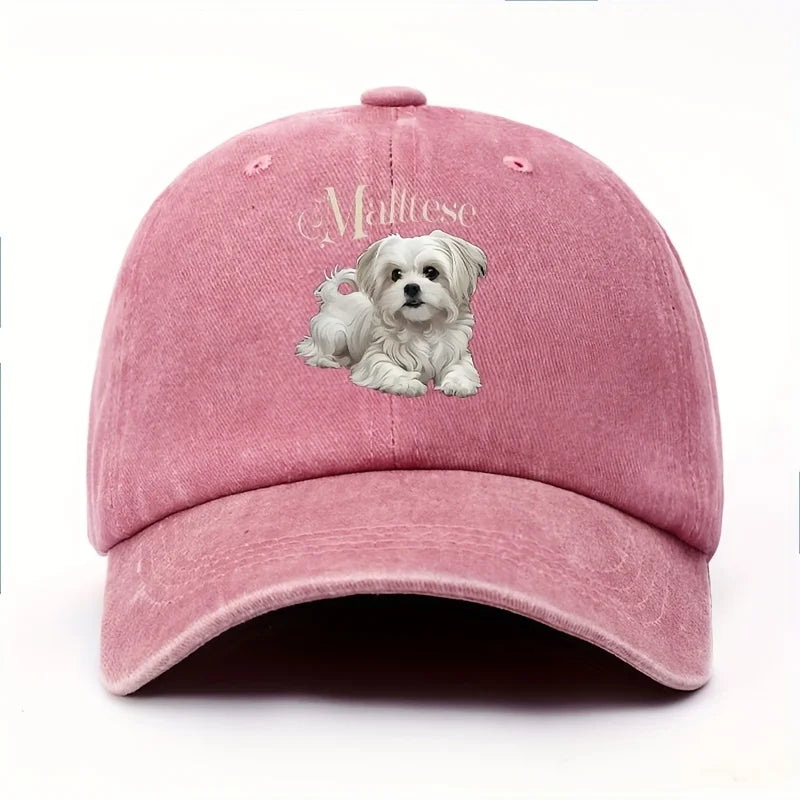 Cute Maltese Puppy Snapback Baseball Cap