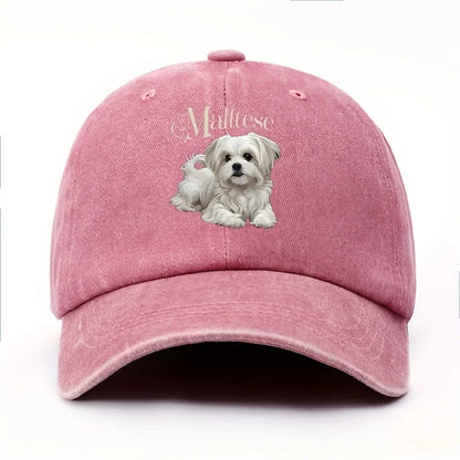 Cute Maltese Puppy Snapback Baseball Cap