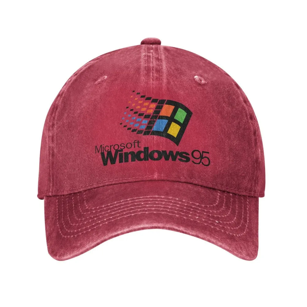 Windows 95 Galaxy Vintage Washed Baseball Cap