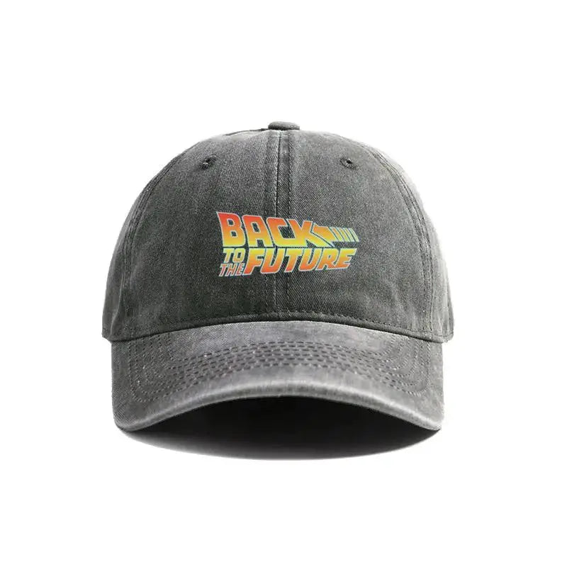 Back To The Future Baseball Cap Summer Distressed Dad Hats Men Outdoor Adjustable Cotton Caps Outdoor Sun Protection