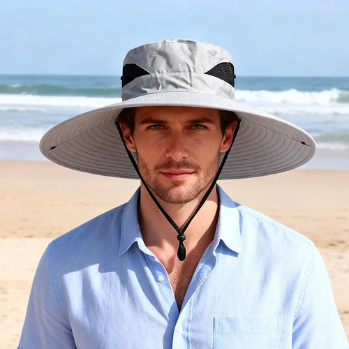 Korean Style 15CM Wide Brim Sun Protection Bucket Hat