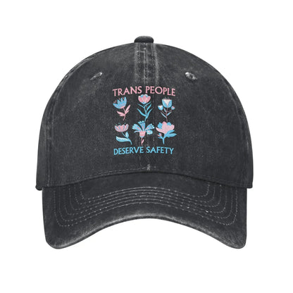 Protect The Dolls Distressed Denim Baseball Cap