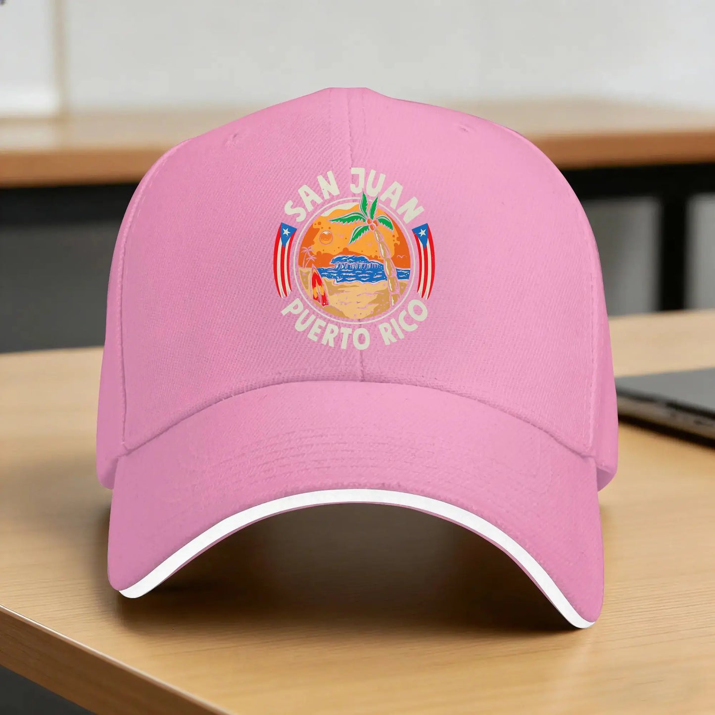 San Juan Puerto Rico 70s Sunset Vintage Baseball Cap