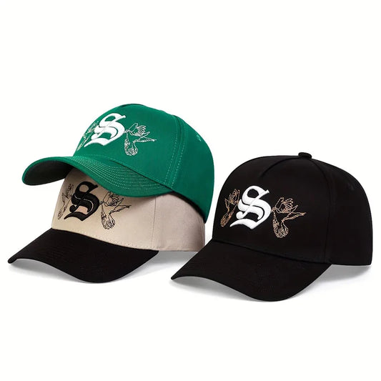 Fashion S Letter Embroidered Cotton Snapback Baseball Cap