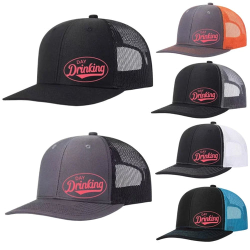 Day Drinking Printed Mesh Trucker Snapback Cap