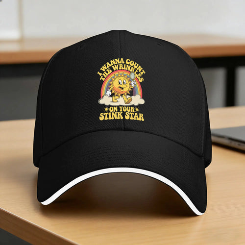 I Wanna Count The Wrinkles Funny Couple Baseball Cap