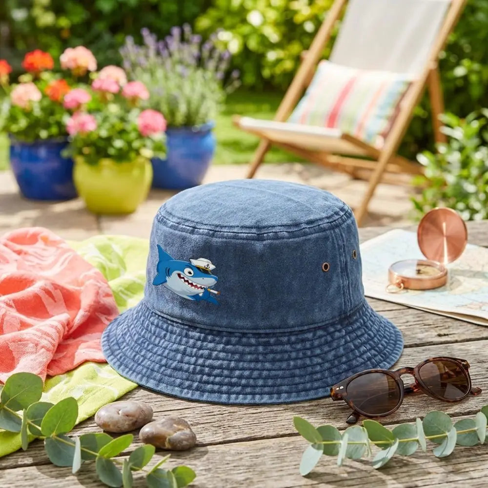 Vintage Washed Animal Print Bucket Hat