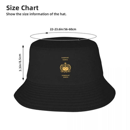 Samoa Passport Print Bucket Hat Unisex