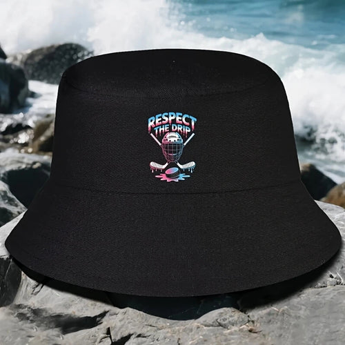 Hockey Player Ice Cream Drip Style Unisex Bucket Hat
