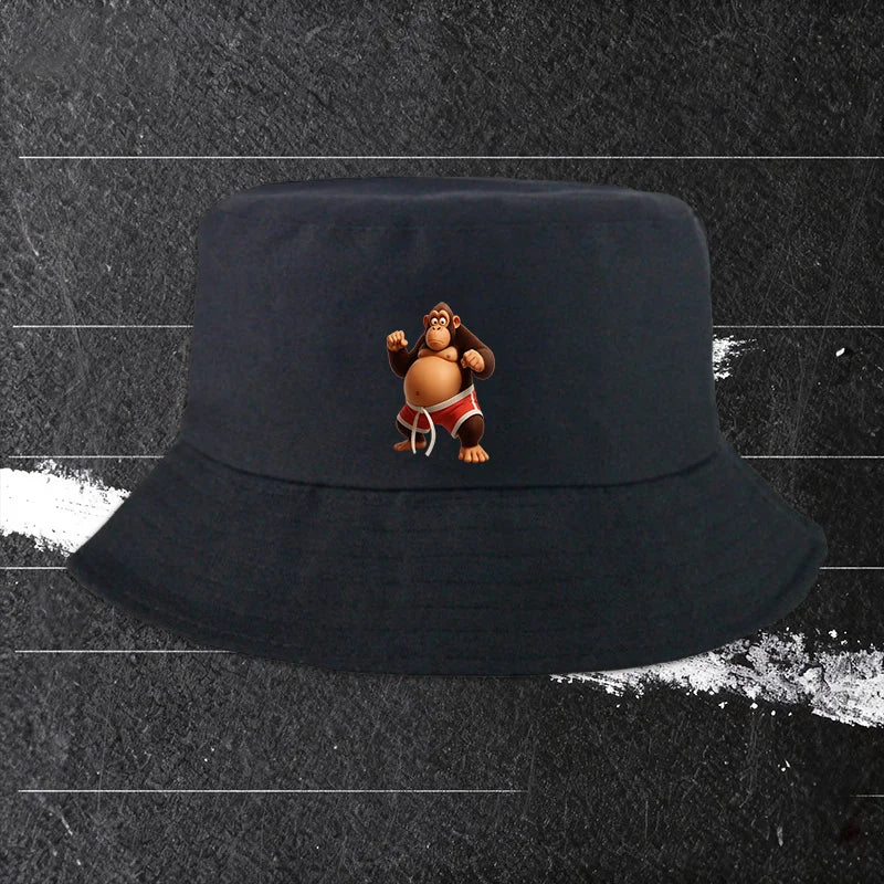 Cute Gorilla Couple Print Bucket Hat