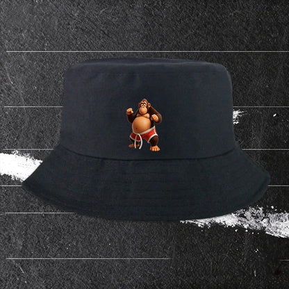 Cute Gorilla Couple Print Bucket Hat