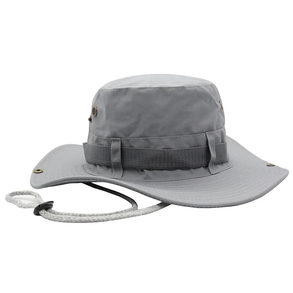 Adjustable Drawstring Large Brim Outdoor Bucket Hat
