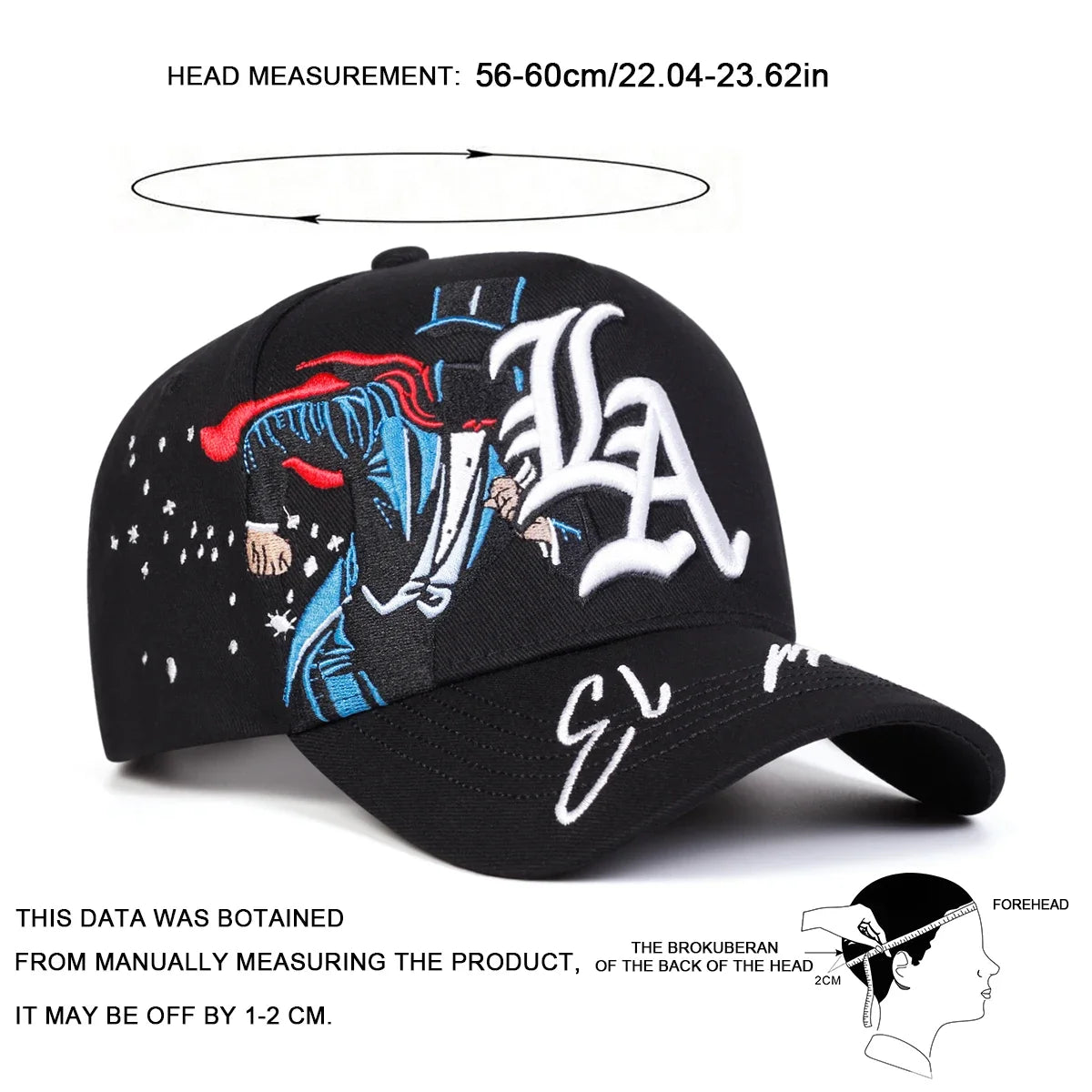 Gothic LA Magician Embroidery Baseball Cap