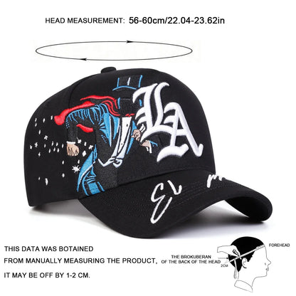 Gothic LA Magician Embroidery Baseball Cap