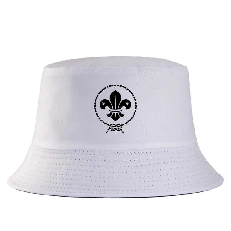 Vintage Fleur De Lis Cotton Bucket Hat