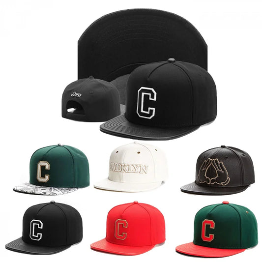 Knight C Letter Embroidered Hip-Hop Snapback Cap