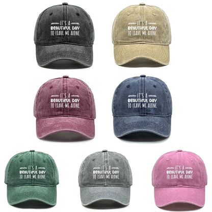 Vintage Washed Cotton Phrase Baseball Cap