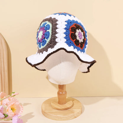 Colorful Floral Scallop Bucket Hat