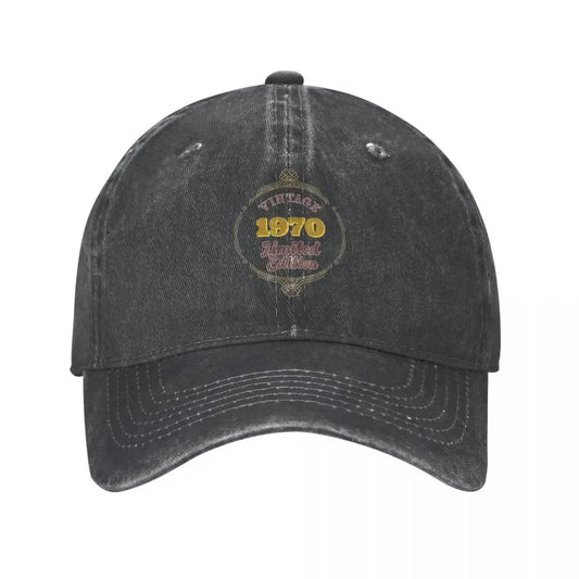 Vintage 1970 Distressed Denim Baseball Cap