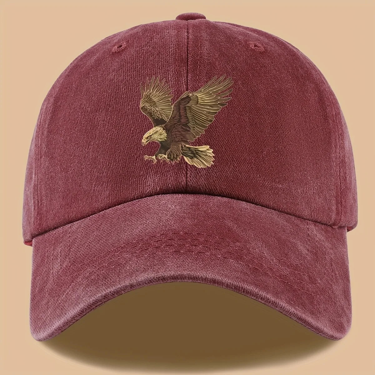 Eagle Print Outdoor Baseball Cap
