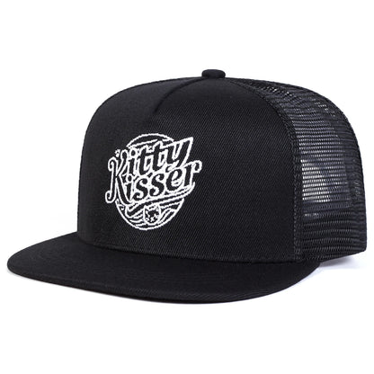 Kitty Kisser Embroidery Casual Snapback Cap