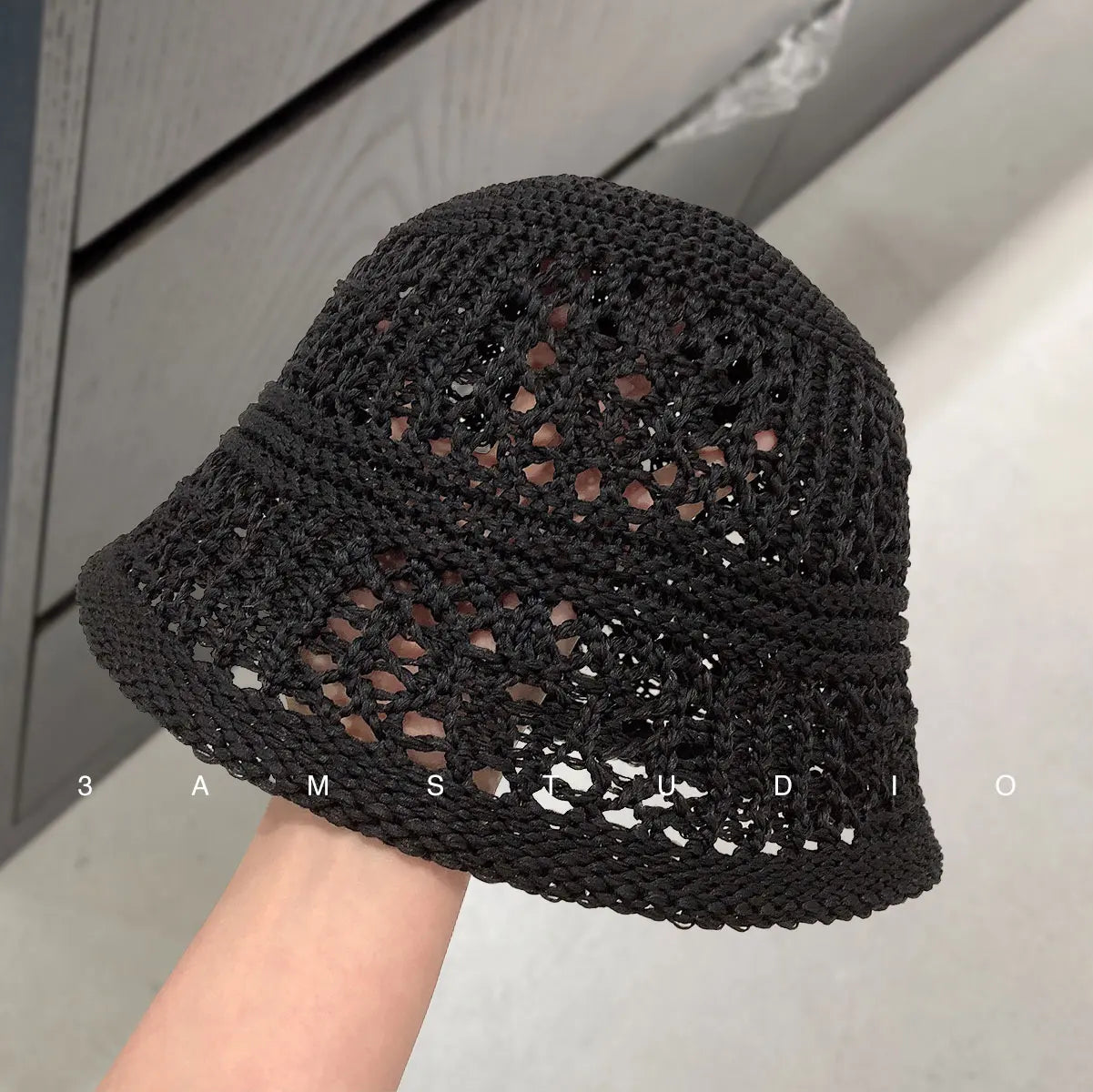 Korean Solid Color Knitted Bucket Hat