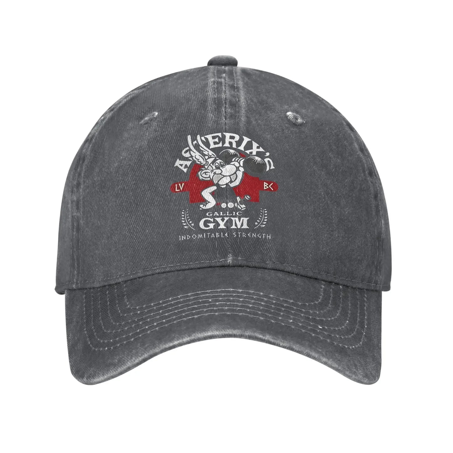 Asterix Gym Distressed Denim Baseball Cap