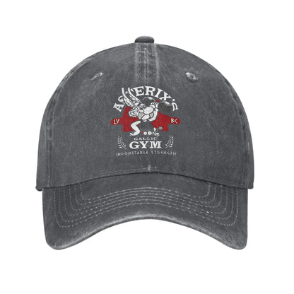 Asterix Gym Distressed Denim Baseball Cap