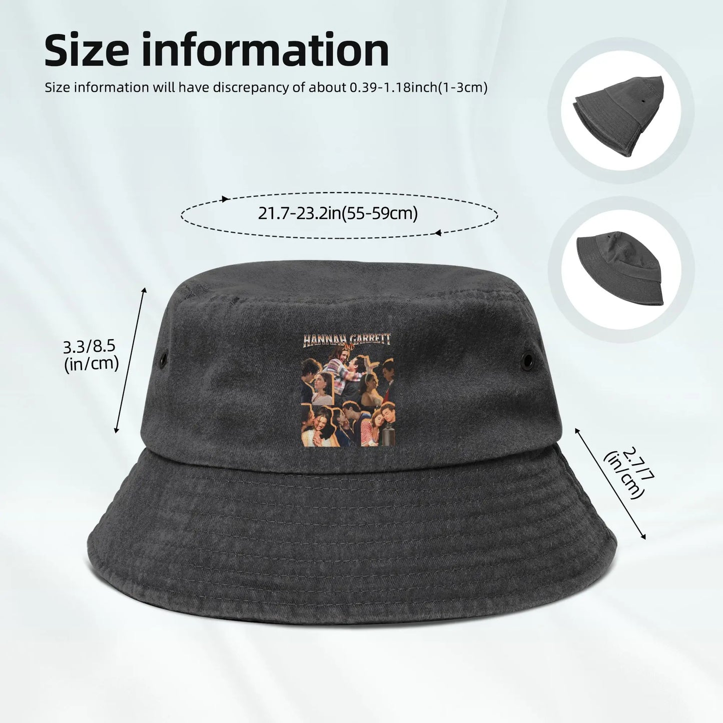 Unisex Distressed Washed Bucket Hat