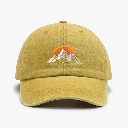 1pc Unisex Embroidered Sunset Baseball Hat Solid Color Adjustable Outdoor Casual Sport Soft Trucker Hat Suitable For Daily Wear