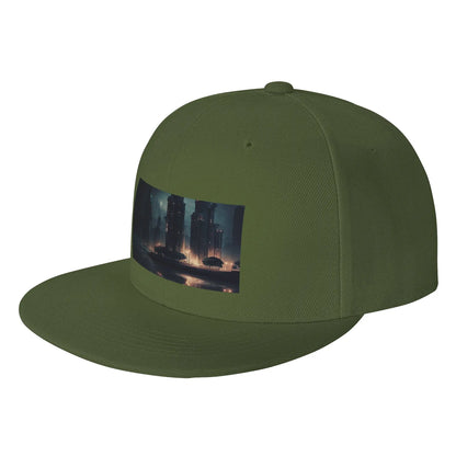 Night City Fashion Visor Snapback Cap