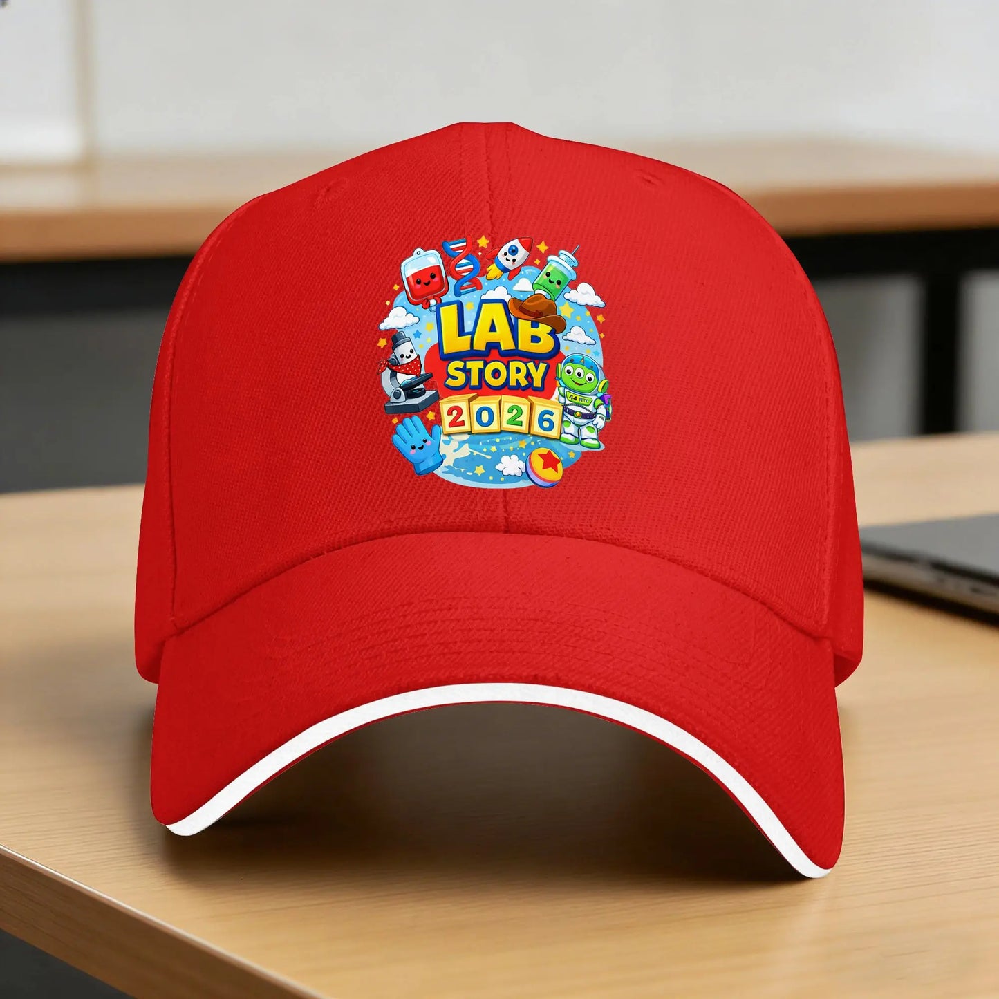 Lab Story Day Cartoon Baseball Cap Style