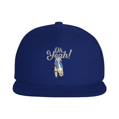 Oh Yeah Skater Rabbit Graphic Snapback Cap