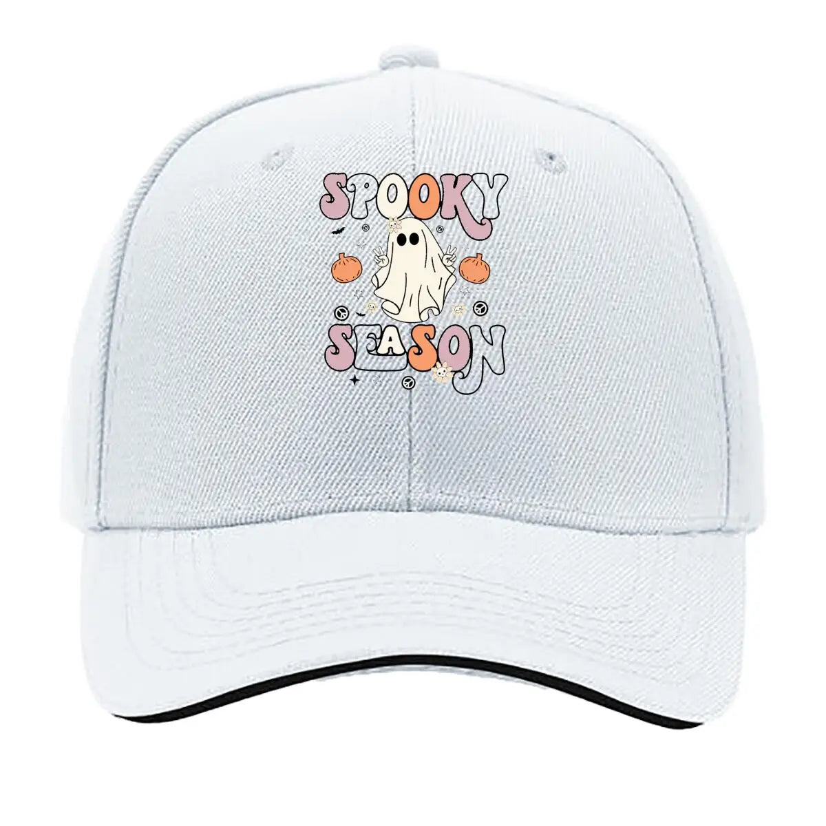 Spooky Season Ghost Pumpkin Baseball Cap