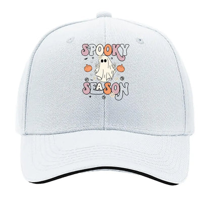 Spooky Season Ghost Pumpkin Baseball Cap
