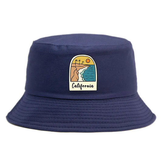 California Sun Beach Pattern Reversible Bucket Hat