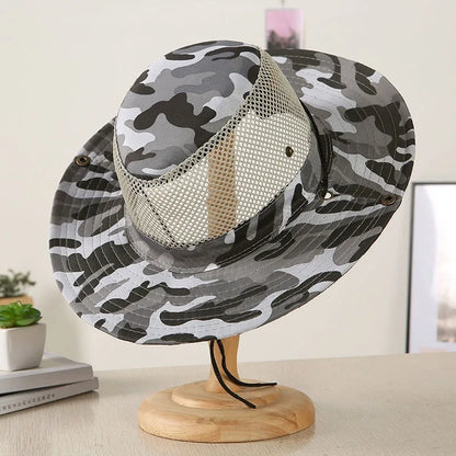 Breathable Mesh Collapsible Outdoor Fishing Bucket Hat