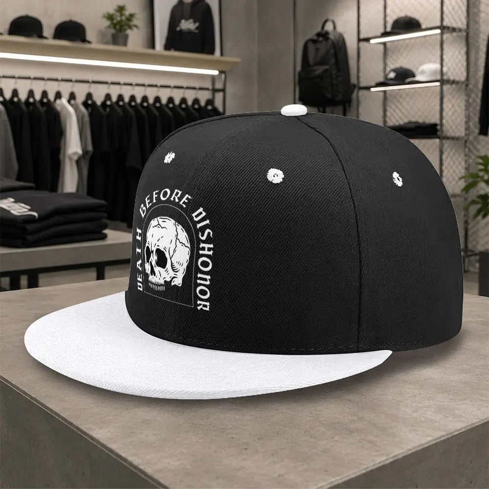 New Skull Unisex All Match Flat Brim Cap