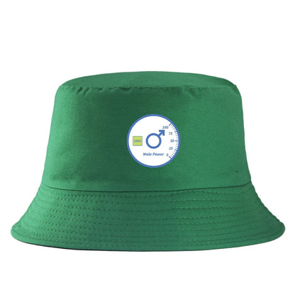 Funny Male Power Print Bucket Hat