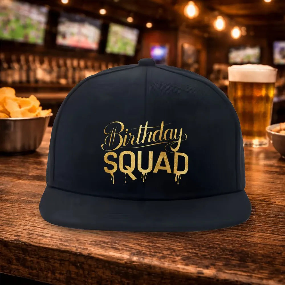 Golden Stamped Snapback Cap