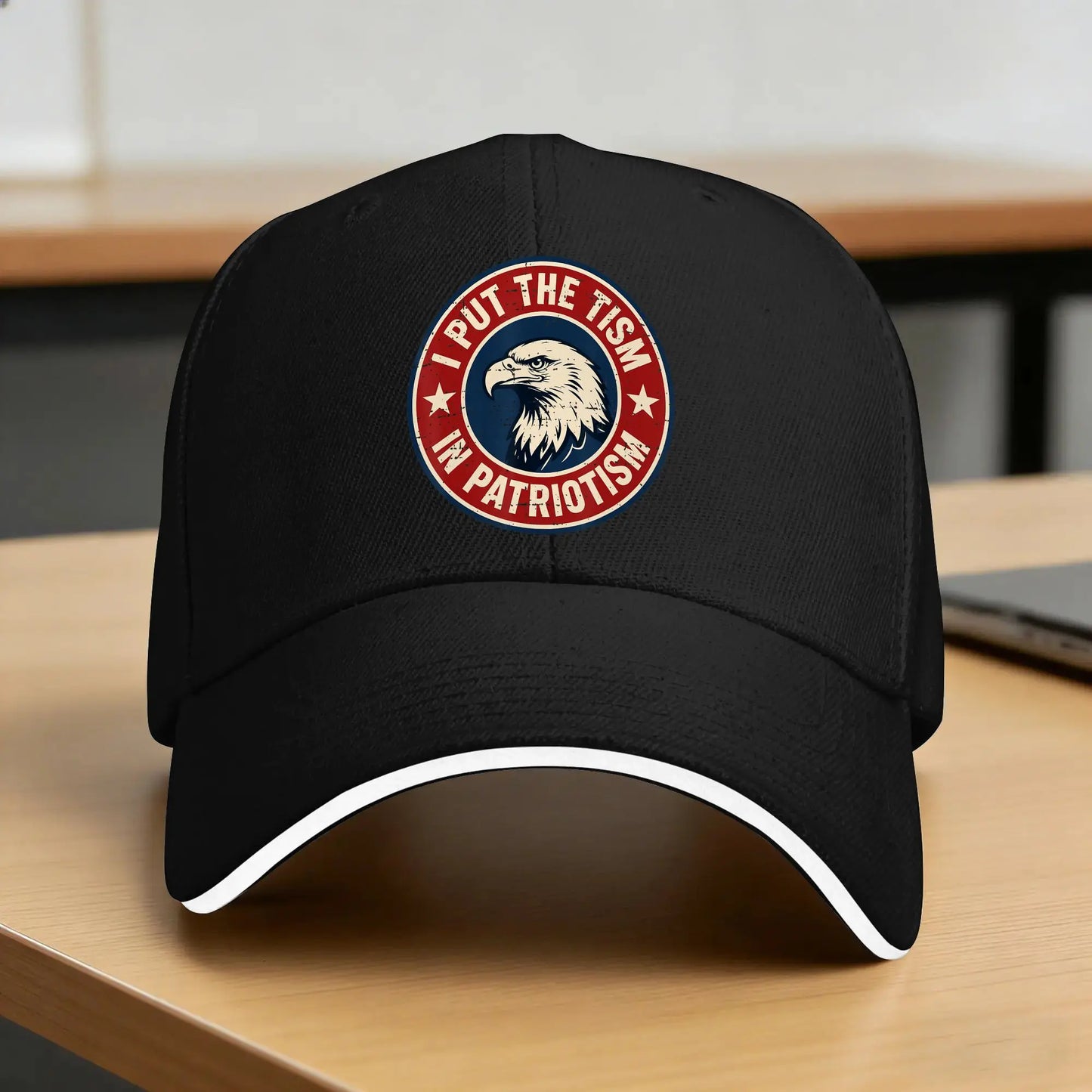 I Put The Tism In Patriotism Eagle USA Baseball Cap